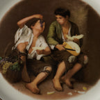 西班牙Bartolomé Esteban Murillo"吃水果的孩子"骨瓷盤