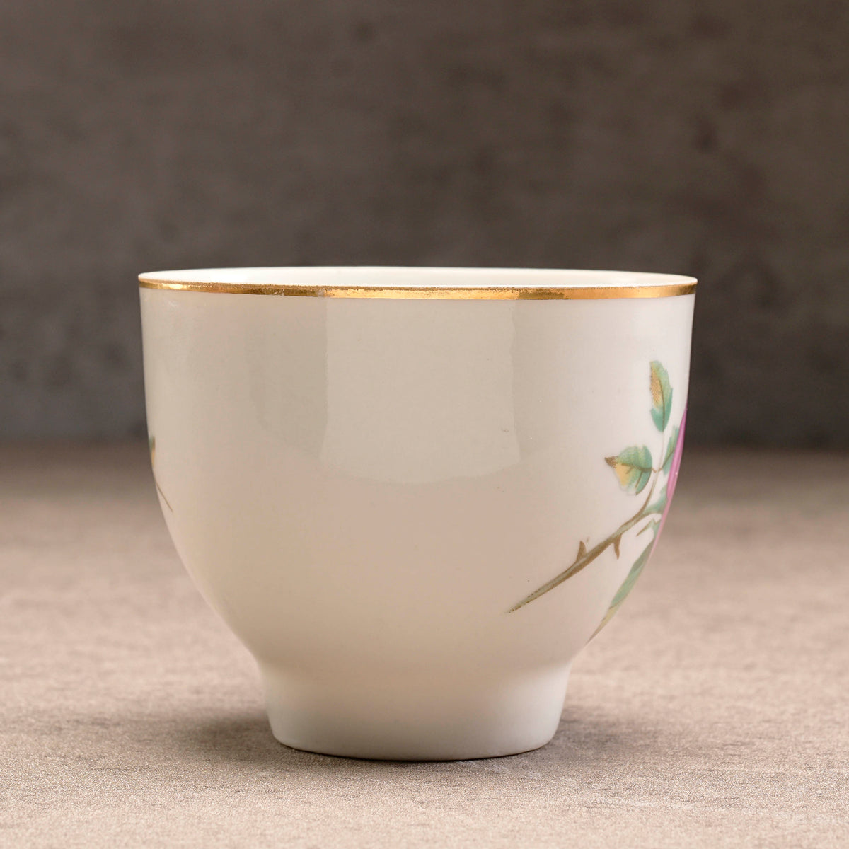 波蘭Cmielow粉玫瑰描金茶杯組