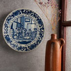 荷蘭Delft Blue風格"菸草商"展示掛盤