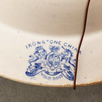 19世紀英國野玫瑰Ironstone古董青花盤