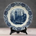荷蘭Delft Blue風格"老教堂"展示掛盤