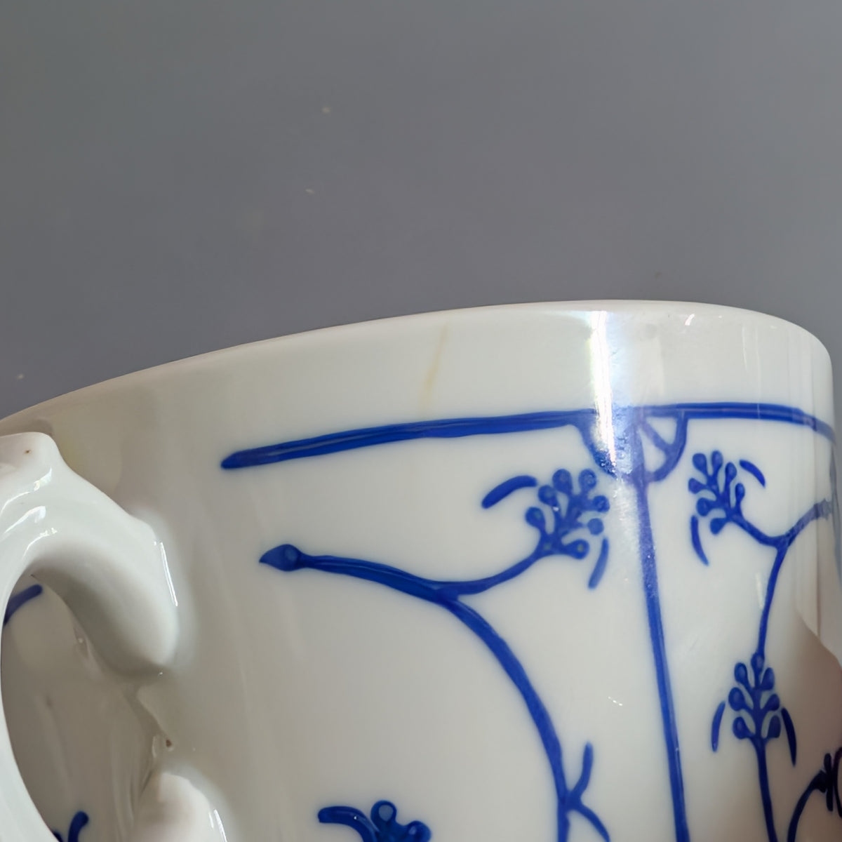 東德Jäger唐草Blau saks茶杯/咖啡杯組